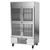 Beverage Air HBR44HC-1-HG 47" Two Section Reach In Refrigerator, (4) Left/Right Hinge Glass Doors, 115v