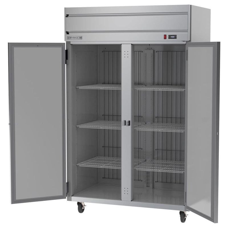 Beverage Air HF2HC-1S 52" Two Section Reach In Freezer, (2) Solid Doors, 115v