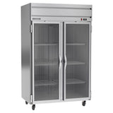 Beverage Air HR2HC-1G 52" Two Section Reach In Refrigerator, (2) Left/Right Hinge Glass Doors, 115v