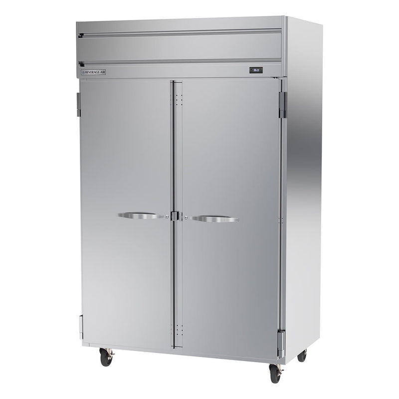 Beverage Air HRP2HC-1S 52" Two Section Reach In Refrigerator, (2) Left/Right Hinge Solid Doors, 115v