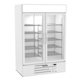 Beverage Air MMR49HC-1-W 52" Two Section Glass Door Merchandiser, (2) Left/Right Hinge Doors, 115v