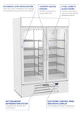 Beverage Air MMR49HC-1-W 52" Two Section Glass Door Merchandiser, (2) Left/Right Hinge Doors, 115v
