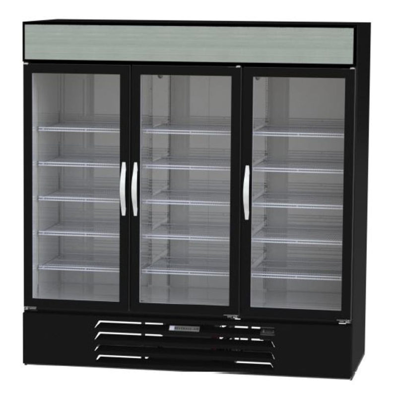Beverage Air MMR72HC-1-B-WINE 75" Three Section Wine Cooler w/ (1) Zone - (15) Shelves, 115v