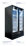 Beverage Air MT34-1B 39 1/2" Two Section Glass Door Merchandiser, (2) Left/Right Hinge Doors, 115v