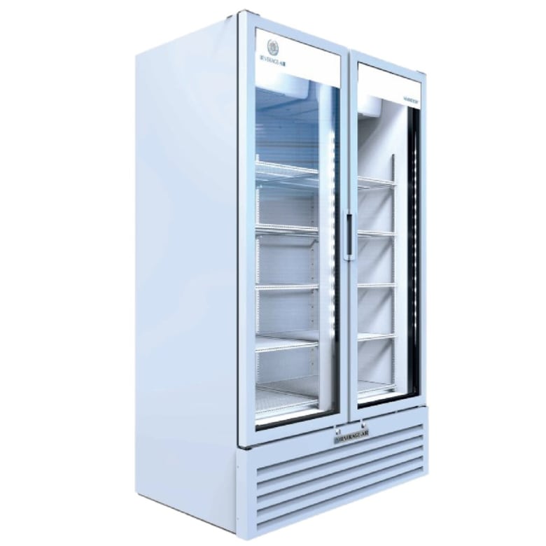 Beverage Air MT49-1W 47" Two Section Glass Door Merchandiser, (2) Left/Right Hinge Doors, 115v