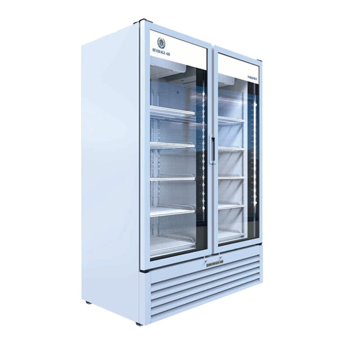 Beverage Air MT53-1W 54" Two Section Glass Door Merchandiser, (2) Left/Right Hinge Doors, 115v