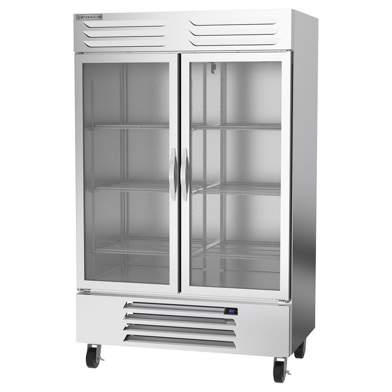 Beverage Air RB49HC-1G 52" Two Section Reach In Refrigerator, (2) Left/Right Hinge Glass Doors, 115v