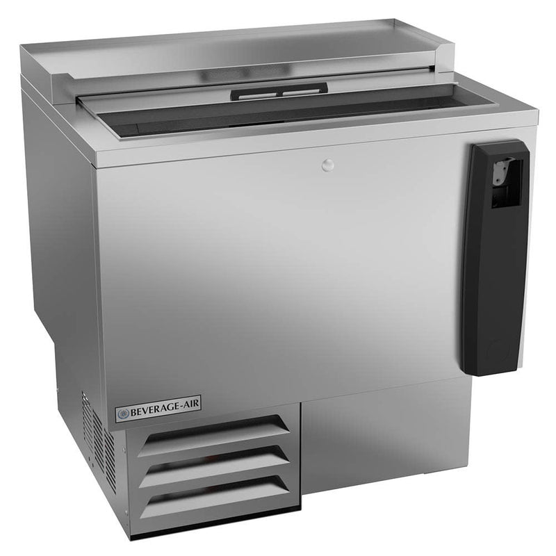 Beverage Air SF34HC-S 34" Forced Air Bottle Cooler - Holds (223) 12 oz Bottles, Stainless, 115v