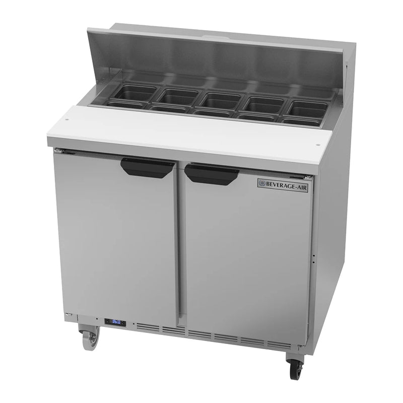 Beverage-Air SPE36HC-10 36" Hydrocarbon Series Sandwich/Salad Prep Table w/ Refrigerated Base, 115v