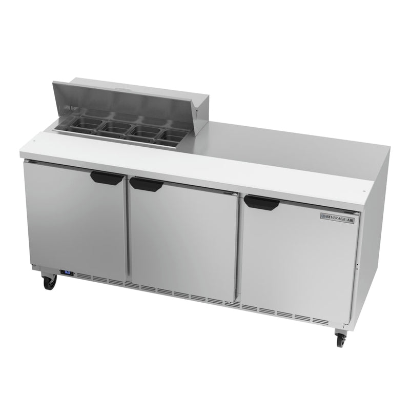 Beverage Air SPE72HC-08 72" Sandwich/Salad Prep Table w/ Refrigerated Base, 115v