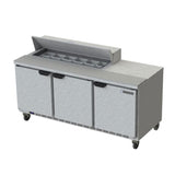 Beverage Air SPED72HC-08-2 72" Sandwich/Salad Prep Table w/ Refrigerated Base, 115v