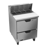Beverage-Air SPED27HC-B 27" Hydrocarbon Series Sandwich/Salad Prep Table w/ Refrigerated Base, 115v