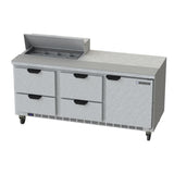 Beverage Air SPED72HC-08-4 72" Sandwich/Salad Prep Table w/ Refrigerated Base, 115v