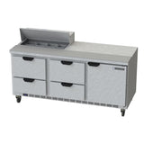 Beverage Air SPED72HC-12C-2 72" Sandwich/Salad Prep Table w/ Refrigerated Base, 115v
