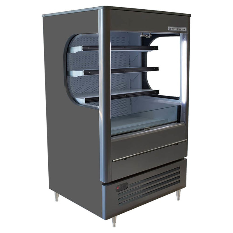 Beverage Air VMHC7-1-G 35 1/2" Vertical Open Air Cooler w/ (4) Levels - Gray, 115v