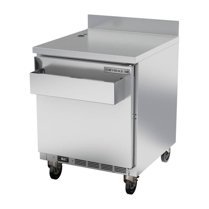 Beverage Air WTR27AHC-SR 27" Worktop Refrigerator w/ (1) Section, 115v