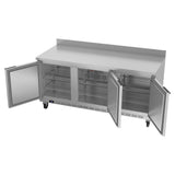 Beverage Air WTR72AHC 72" Worktop Refrigerator w/ (3) Section, 115
