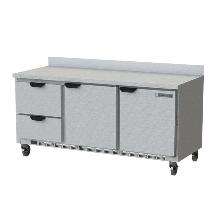 Beverage Air WTRF48AHC-1-SA-A 48" Worktop Refrigerator/Freezer w/ (2) Sections, 115v