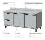 Beverage Air WTRF48AHC-1-SA-A 48" Worktop Refrigerator/Freezer w/ (2) Sections, 115v