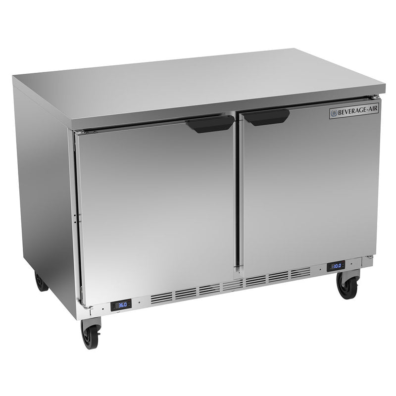 Beverage Air WTRF48AHC-1-SA-A-FLT 48" Worktop Refrigerator/Freezer w/ (2) Sections, 115v