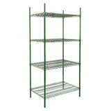 14"W Green Epoxy Coating Heavy Duty Commercial-Grade Wire Shelving