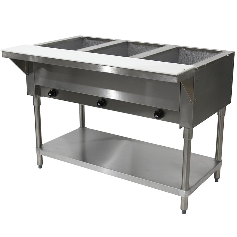Advance Tabco HF-3G-LP 47 1/8" Hot Food Table w/ (3) Wells & Cutting Board, Liquid Propane