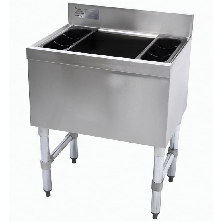 Advance Tabco SLI-12-36-7 36" Underbar Basics™ Cocktail Station w/ 119 lb Ice Bin, Stainless Steel