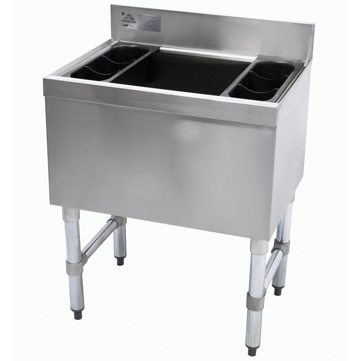 Advance Tabco SLI-12-36 36" Underbar Basics™ Cocktail Station w/ 119 lb Ice Bin, Stainless Steel