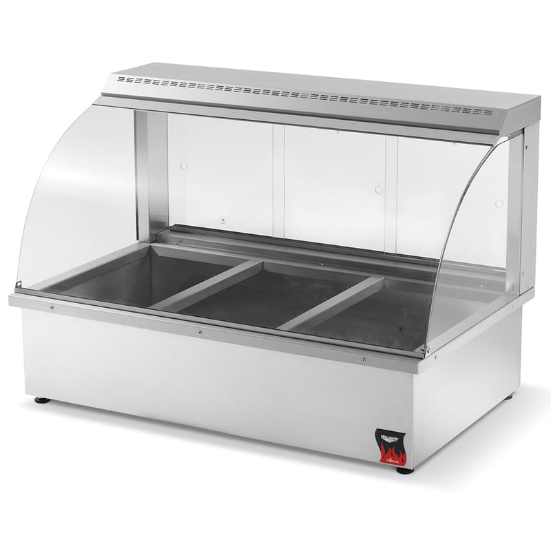 Vollrath 40732 43" Full Service Countertop Heated Display Case - (3) Pan Capacity, 110v