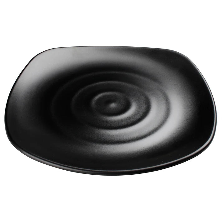 WDM013-306 - 13-3/4" Melamine Square Plate, Black, 12pcs/case