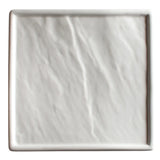 WDP001-208 - Calacatta Porcelain Square Platter, Creamy White - 11-7/8"