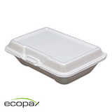 Clamshell Container - Foam - 1 Compartment - White - 9.25x6.375x2.875 (200)
