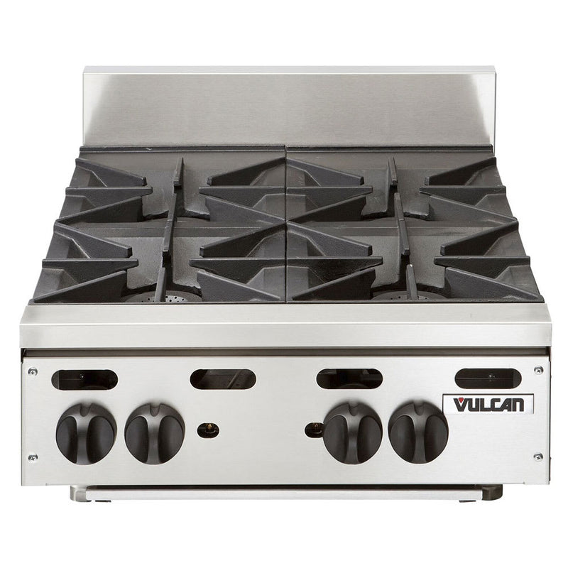 24" Gas Hotplate w/ (4) Burners & Infinite Controls, Natural Gas