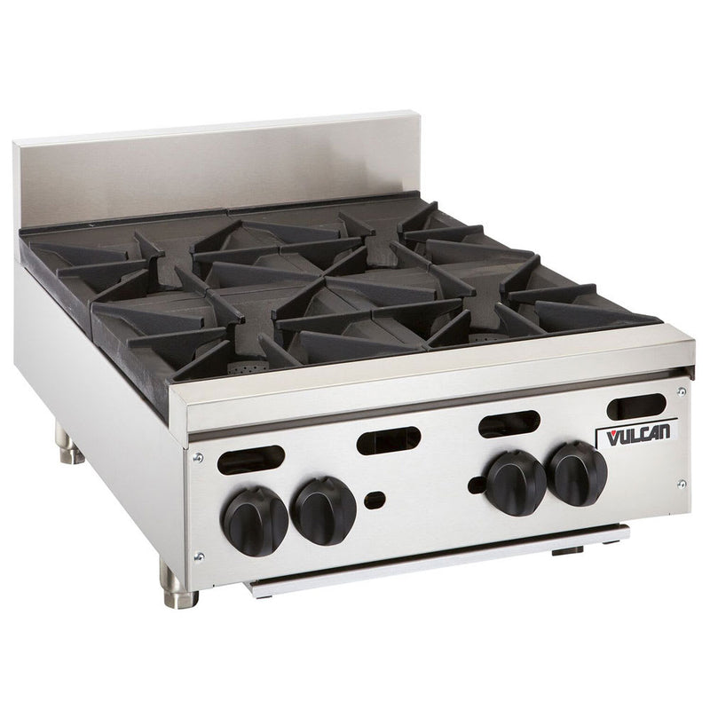 24" Gas Hotplate w/ (4) Burners & Infinite Controls, Natural Gas