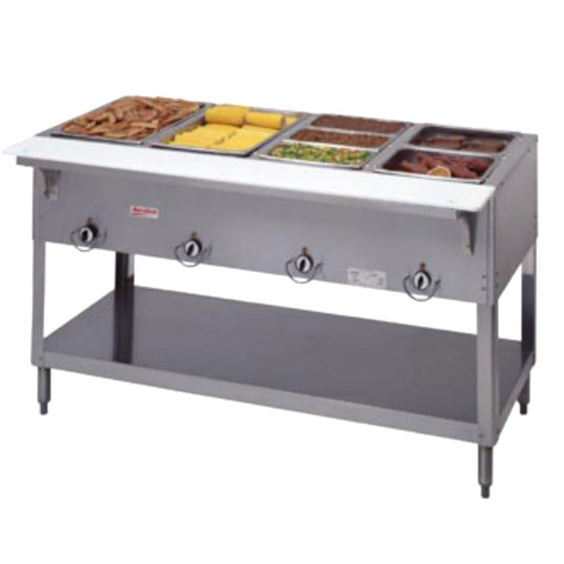 Duke E304 58 3/8" Hot Food Table w/ (4) Wells & Cutting Board, 120v