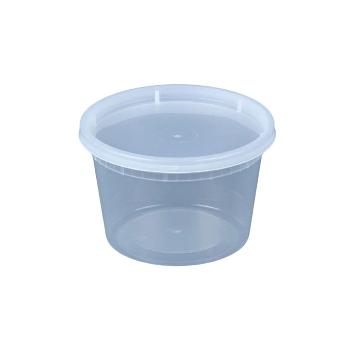 Deli / Soup Container - Plastic - With Lid - 16 oz (240)