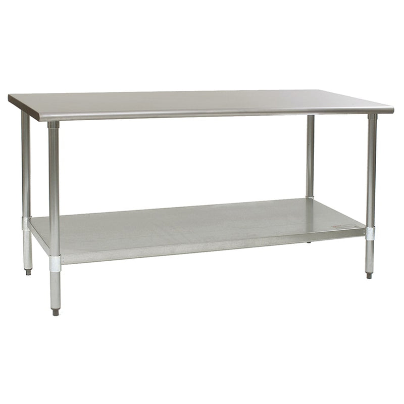 Eagle Group T2472EB 72x24" Work Table - 16/304 Top, Galvanized Undershelf