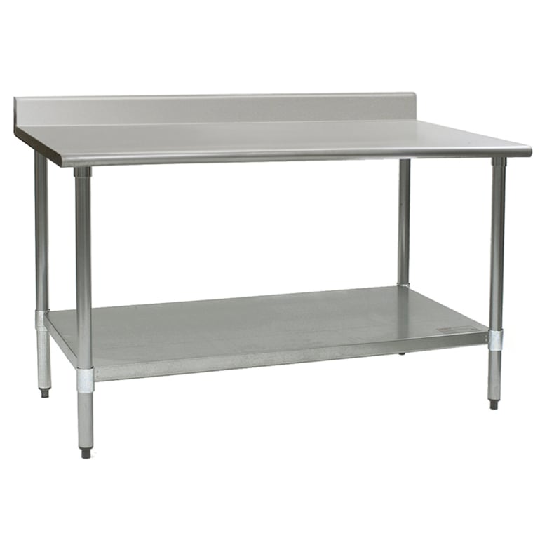 Eagle Group T2436B 36" 16 ga Work Table w/ Undershelf & 430 Series Stainless Flat Top