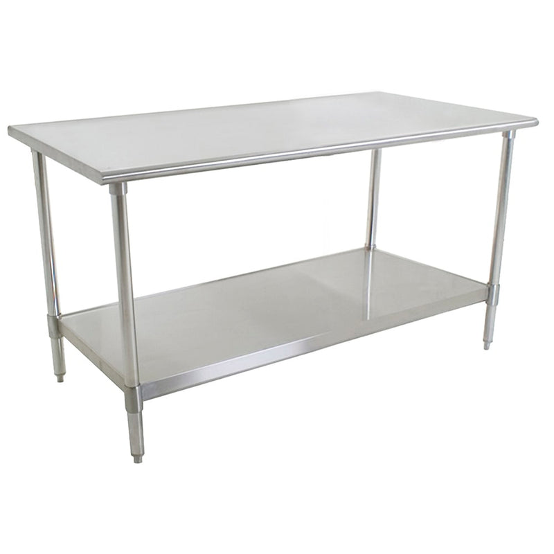 Eagle Group T3060SE 60" 14 ga Work Table w/ Undershelf & 300 Series Stainless Flat Top