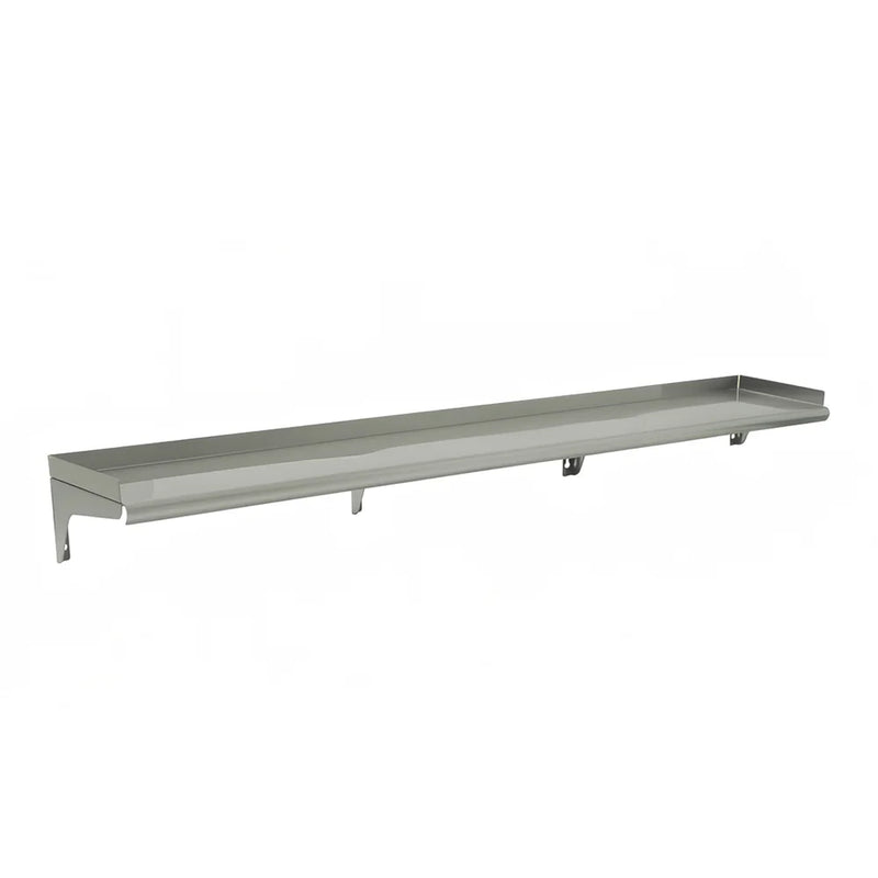Eagle Group WS1272-14/3 Solid Wall Mounted Shelf, 72"W x 12"D, Stainless