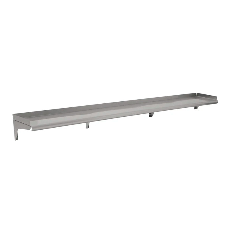 Eagle Group WS1284-16/4 Solid Wall Mounted Shelf, 84"W x 12"D, Stainless