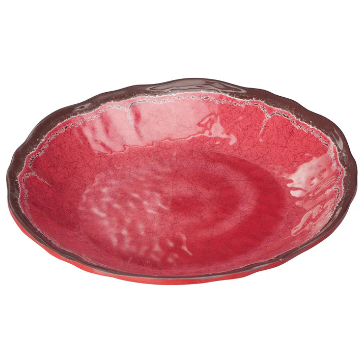 WDM001-505 - 9-5/8"Dia Melamine Hammered Deep Plate, Red, 24pcs/case