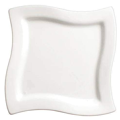 WDP011-102 - 7-1/2"Sq Porcelain Square Plate, Bright White, 24 pcs/case