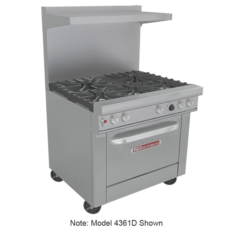 Southbend 4361A-1GL 36" 4 Burner Gas Range w/ Griddle & Convection Oven, Natural Gas
