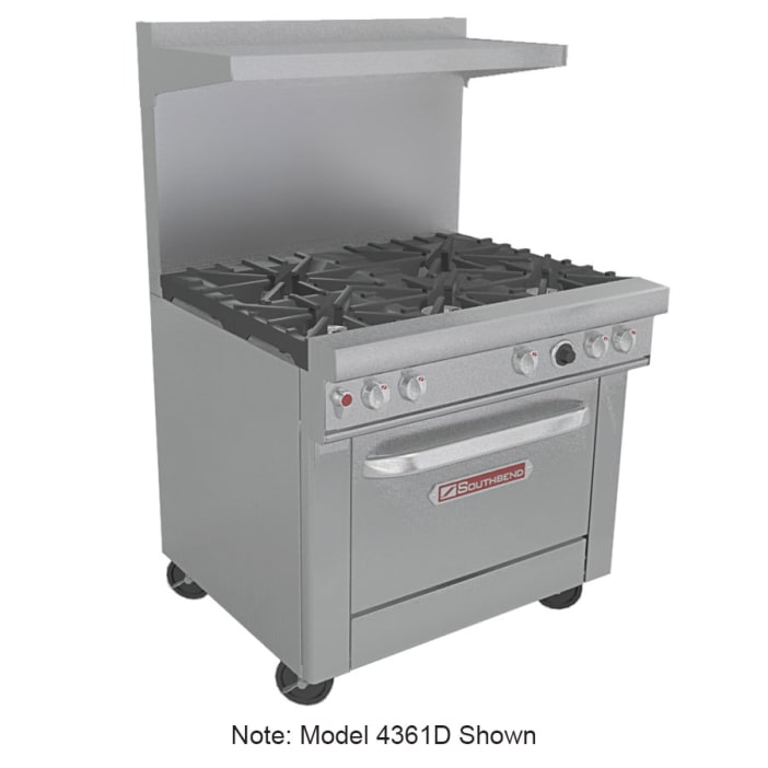 Southbend 4361A-1GL 36" 4 Burner Gas Range w/ Griddle & Convection Oven, Natural Gas