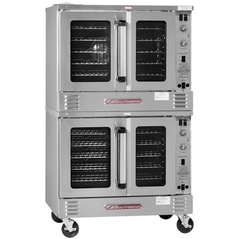 Platinum Double Convection Oven, Gas 50,000 BTU’S Each, Bakery Depth, Touch Controls, Dependent Doors – Liquid Propane, 100000 Total BTU