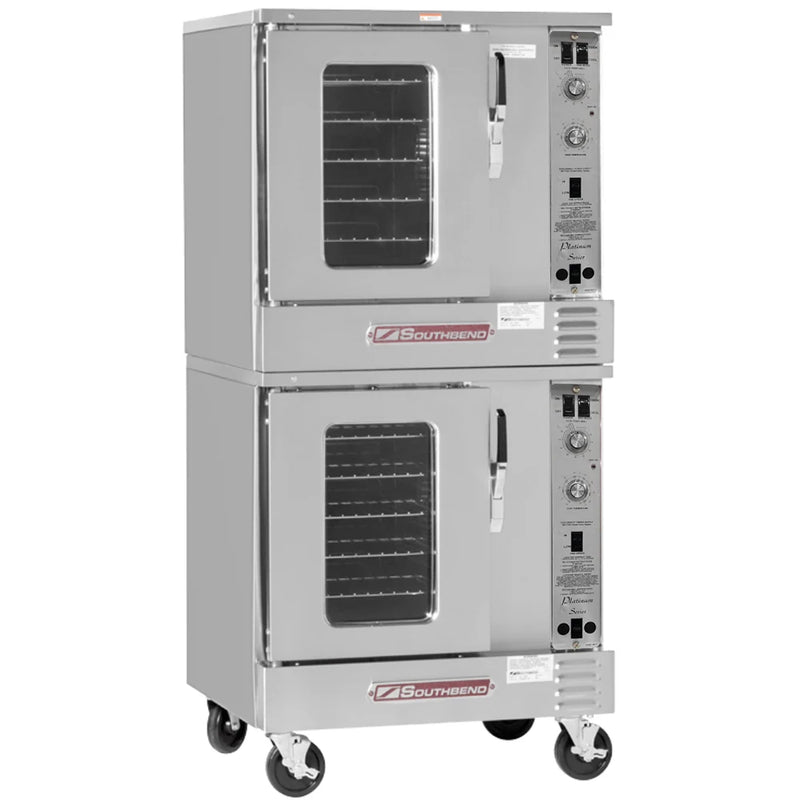 Platinum Double Convection Oven, Half Size, Electric 7.5KW Each, Standard Depth, Touch Controls, Ventless – 7.5KW, 208V, 3PH