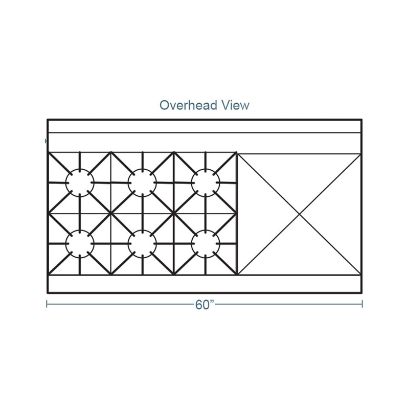 Southbend S60AA-2RR 60" 6 Burner Gas Range w/ Griddle & (2) Convection Ovens, Natural Gas