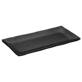WDM016-302 - 10-1/2" x 4-1/2" Melamine Rectangular Plate, Black, 24pcs/case