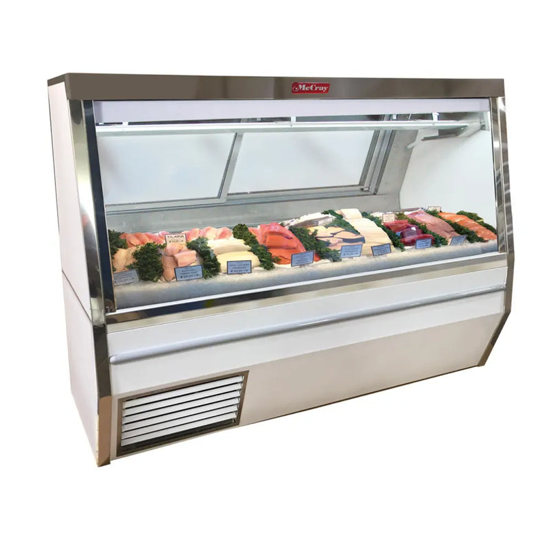 Howard-McCray SC-CFS34N-6-LED 72" Full Service Fish/Poultry Case w/ Straight Glass - (1) Level, 115v